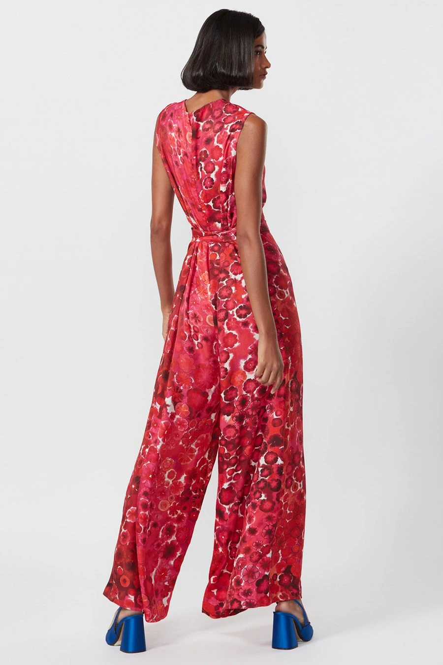 Saaksha & Kinni Red Floral Printed Jumpsuit 4 Saaksha & Kinni Red Floral Printed Jumpsuit - Image 2