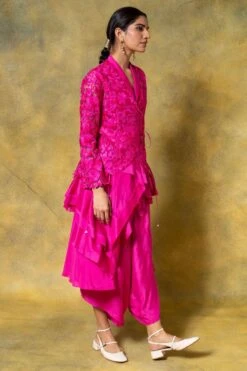 Aikeyah Pink Zain Floral Embellished Jacket Set 10 Aikeyah Pink Zain Floral Embellished Jacket Set -Inca Sales Store 14423aik2 3