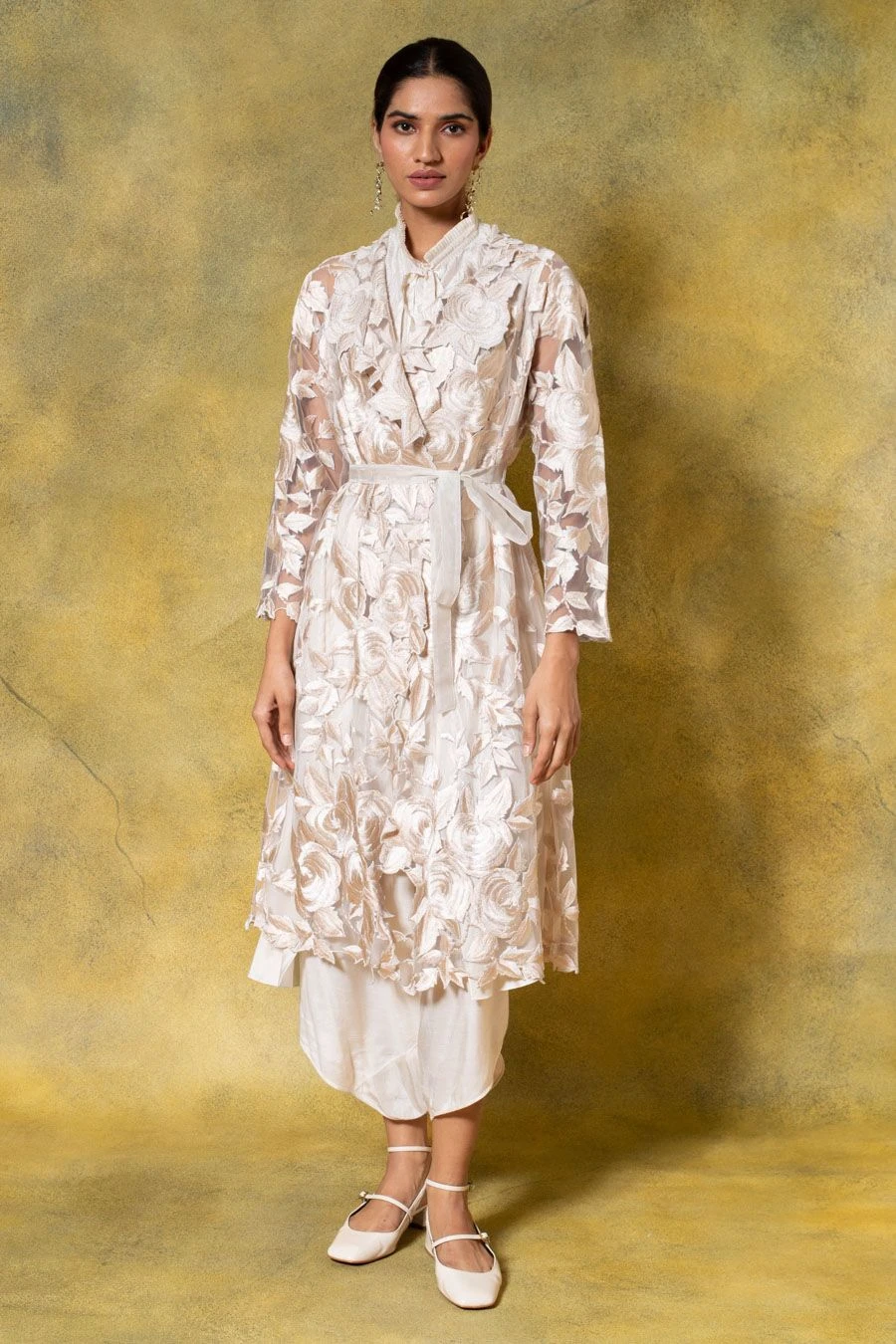 Aikeyah Ivory Grace Embellished Jacket Set 3 Aikeyah Ivory Grace Embellished Jacket Set