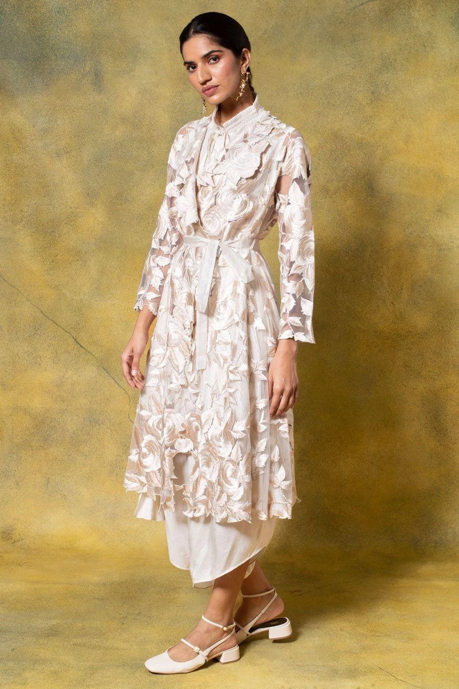 Aikeyah Ivory Grace Embellished Jacket Set 4 Aikeyah Ivory Grace Embellished Jacket Set - Image 2