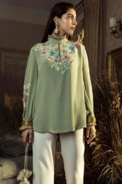 PATINE Sage Green Embroidered Victorian Top 7 PATINE Sage Green Embroidered Victorian Top -Inca Sales Store 14423pat34 2