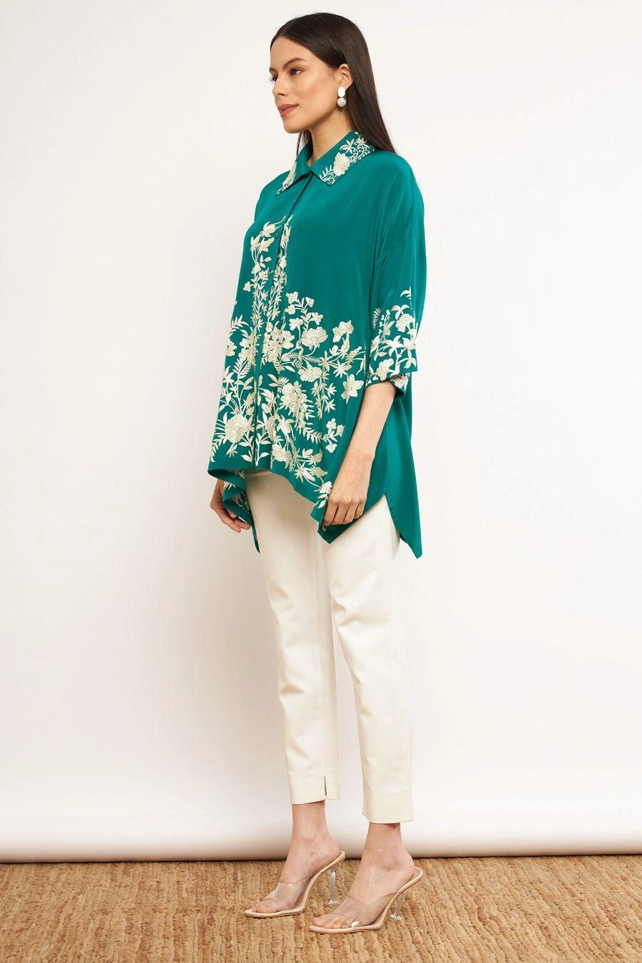 PATINE Emerald Green Gara Embroidered Shirt 4 PATINE Emerald Green Gara Embroidered Shirt - Image 2