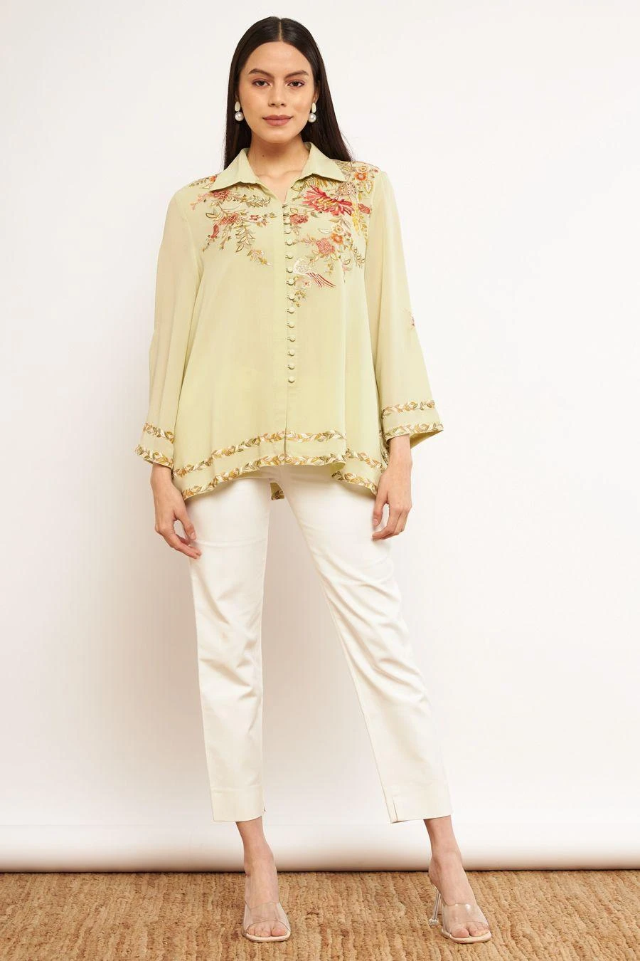 PATINE Mint Green Gara Embroidered Shirt 3 PATINE Mint Green Gara Embroidered Shirt