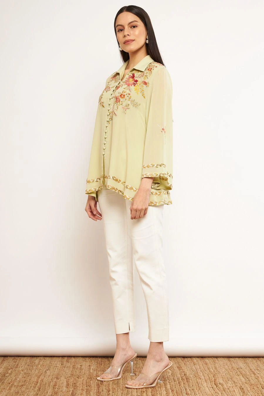 PATINE Mint Green Gara Embroidered Shirt 4 PATINE Mint Green Gara Embroidered Shirt - Image 2
