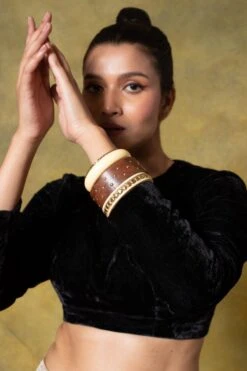 Ritika Sachdeva Wooden & Resin Ivory Bangles -Inca Sales Store 14423rs4 2