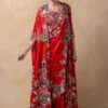 Anamika Khanna Red Embellished Cape Set