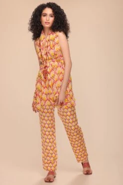 Payal Jain Yellow Abstract Printed Pants -Inca Sales Store 14623pj14 3