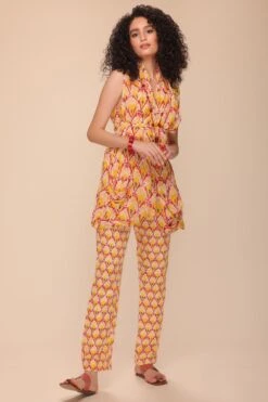 Payal Jain Yellow Abstract Printed Pants -Inca Sales Store 14623pj14 4