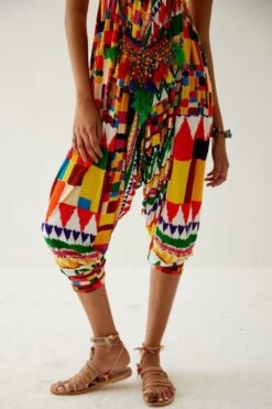 Payal Jain Yellow Abstract Printed Off Shoulder Jumpsuit -Inca Sales Store 14623pj3 3