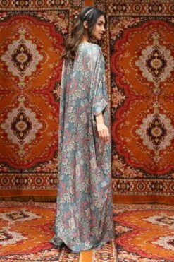 NORN Blue Abstract Printed Kaftan -Inca Sales Store 14723nn6 6