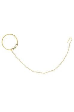 Zariin Gold Mirror Polki Nose Ring -Inca Sales Store 14723zrn14 3