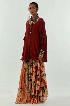 Aseem Kapoor Burnt Amber Mandala Shirt -Inca Sales Store 1503ak06 2