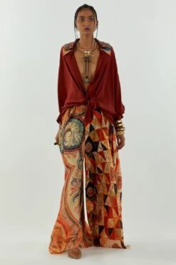 Aseem Kapoor Burnt Amber Mandala Shirt -Inca Sales Store 1503ak06 3