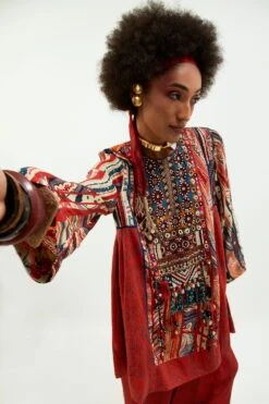 Aseem Kapoor Multicoloured Afghan Tunic Set -Inca Sales Store 150723ak13 5