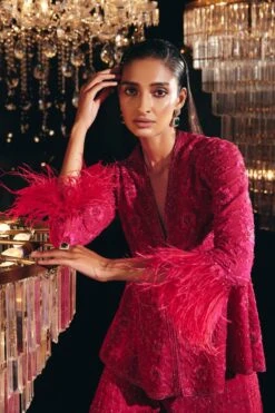 Ridhi Mehra Fuchsia Embroidered Sharara Set -Inca Sales Store 1511rm13 2