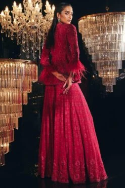 Ridhi Mehra Fuchsia Embroidered Sharara Set -Inca Sales Store 1511rm13 3