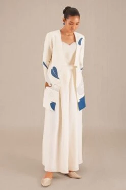 AMPM Athena Classic Ivory Linen Jacket Set