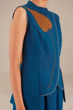 AMPM Nadiah Fresh Green Linen Waist Coat Set -Inca Sales Store 151223ampm10 3