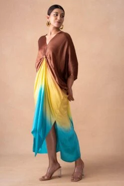 Inca Radiant Multi-hued Ombre Knot Kaftan Dress -Inca Sales Store 15124inca6 2