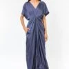 431-88 By Shweta Kapur Berry Blue Lounge Jumpsuit -Inca Sales Store 1512sk21 1