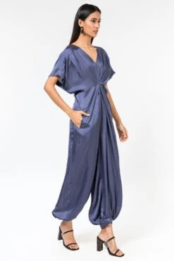 431-88 By Shweta Kapur Berry Blue Lounge Jumpsuit -Inca Sales Store 1512sk21 3