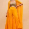 Arpita Mehta Yellow Embellished Cape Set -Inca Sales Store 152apm3 1