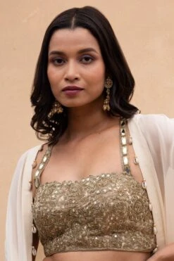 Arpita Mehta Ivory Embellished Cape Set -Inca Sales Store 152apm4 4