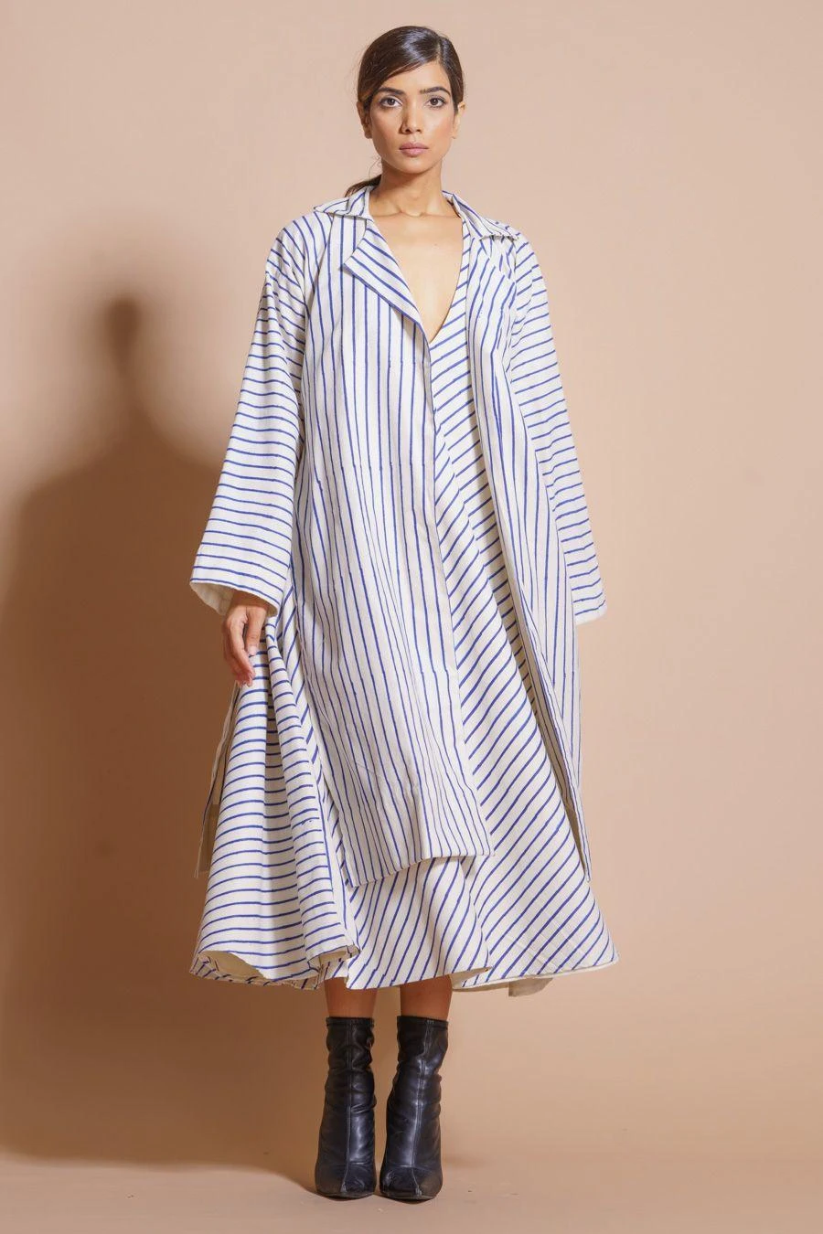 Stoique Blue Trench Style Jacket 3 Stoique Blue Trench Style Jacket