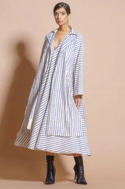 Stoique Blue Trench Style Jacket 10 Stoique Blue Trench Style Jacket -Inca Sales Store 152sto38 4