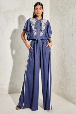 Namrata Joshipura Pearl Floral Embellished Jumpsuit