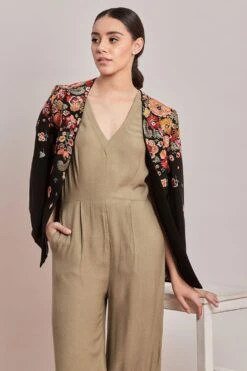 PATINE Black Parsi Gara Embroidered Jacket -Inca Sales Store 15350 2