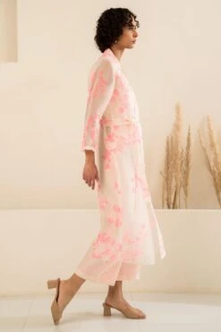 Arcvsh By Pallavi Singh Pink Petal Printed Jacket & Jumpsuit -Inca Sales Store 15423arc29 2