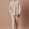 Mati Men Beige Placket Shirt & Pants Set 1 Mati Men Beige Placket Shirt & Pants Set -Inca Sales Store 154ma24 1