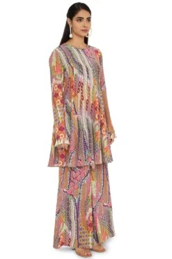 Payal Singhal Tribal Printed Crepe Sharara Set 9 Payal Singhal Tribal Printed Crepe Sharara Set -Inca Sales Store 154ps30 3