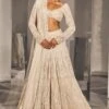 Ritika Mirchandani Ivory & Ivory Geometric Cutwork Lehenga Set