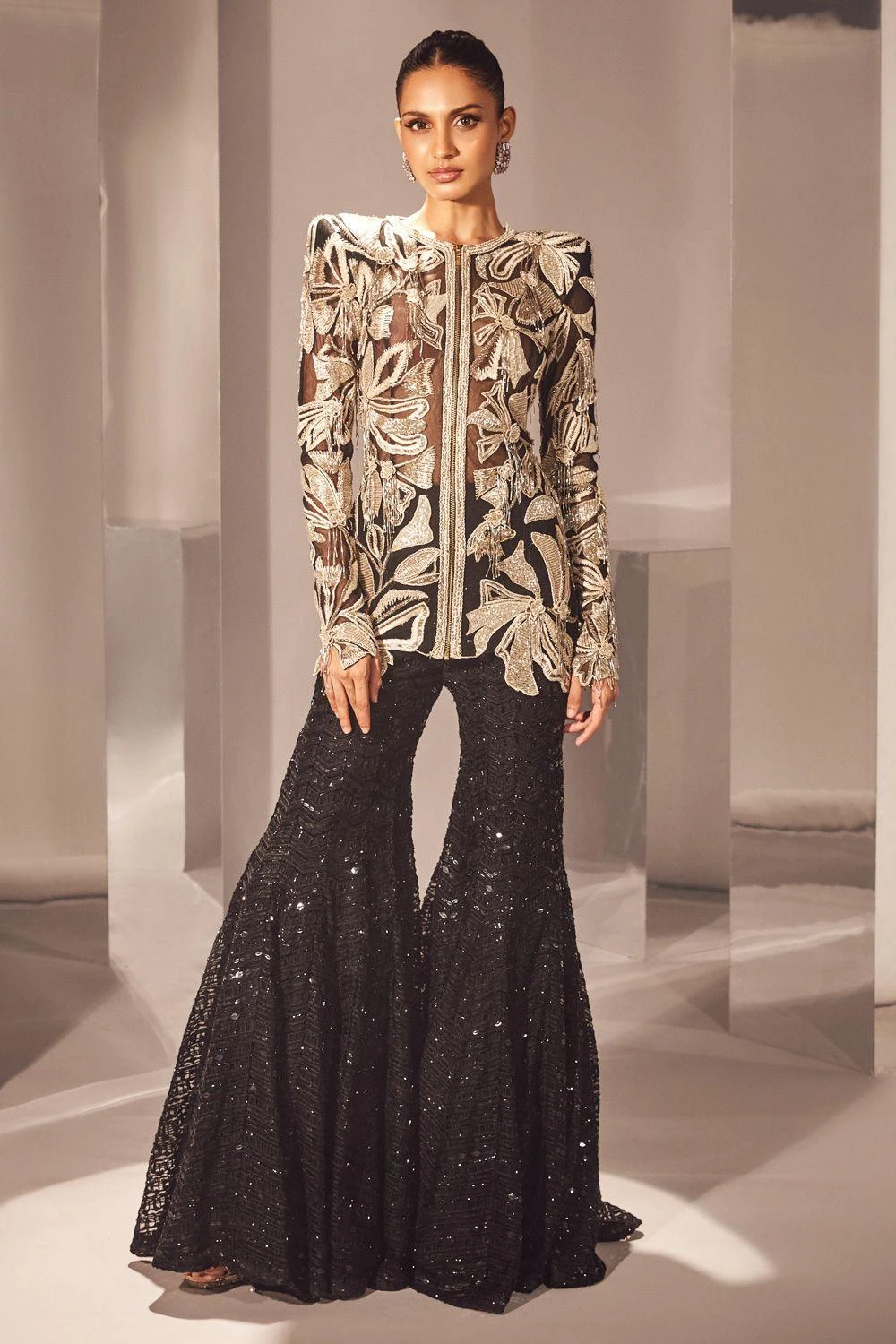 Ritika Mirchandani Kiraz Floral Embellished Sharara Set 3 Ritika Mirchandani Kiraz Floral Embellished Sharara Set