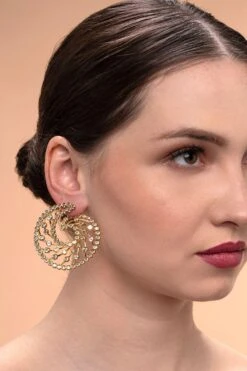 Isharya Amara Lattice Swirl Earrings