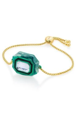 Isharya B-Dazzle Green Crystal Infinity Cut Bracelet -Inca Sales Store 15623is19 3