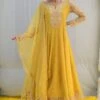 Niti Bothra Yellow Floral Embellished Anarkali Set
