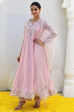 Niti Bothra Pink Floral Embellished Anarkali Set -Inca Sales Store 15623nb22 3
