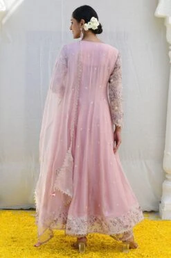 Niti Bothra Pink Floral Embellished Anarkali Set -Inca Sales Store 15623nb22 4