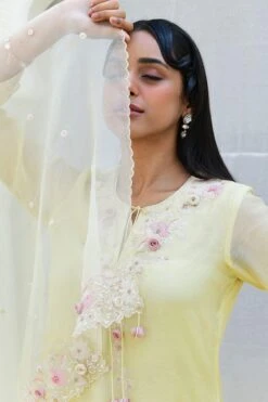Niti Bothra Yellow Floral Embroidered Sharara Set -Inca Sales Store 15623nb28 3