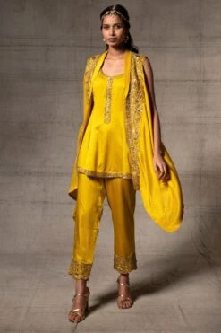 Ahilian Mustard Yellow Jacket Set
