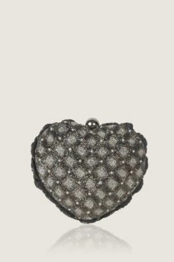 Doux Amour Isa Beaded Silver Heart Clutch 9 Doux Amour Isa Beaded Silver Heart Clutch -Inca Sales Store 15jan2022 347734 3