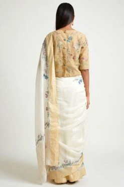 Payal Pratap Gold Cotton Handloom Embroidered Blouse 9 Payal Pratap Gold Cotton Handloom Embroidered Blouse -Inca Sales Store 15rg 12b 4