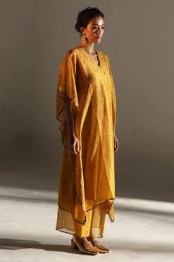 Mimamsaa Mustard Yellow Reva Kaftan Set -Inca Sales Store 1602 311mr8 3