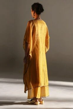 Mimamsaa Mustard Yellow Reva Kaftan Set -Inca Sales Store 1602 311mr8 4