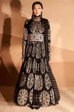 Bhumika Sharma Black Gulbahar Printed Anarkali Set