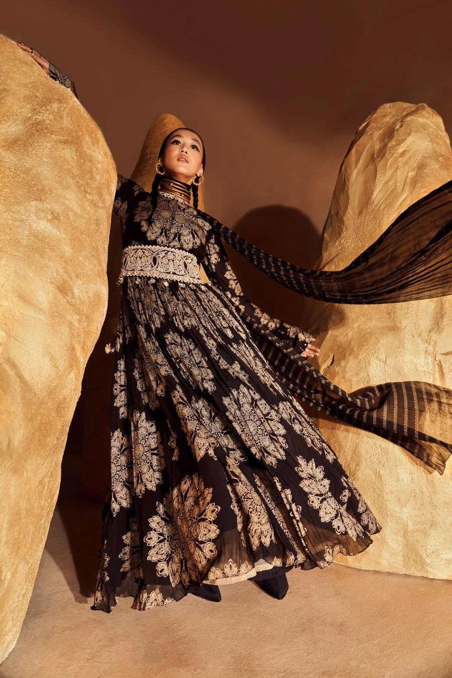 Bhumika Sharma Black Gulbahar Printed Anarkali Set 5 Bhumika Sharma Black Gulbahar Printed Anarkali Set - Image 3