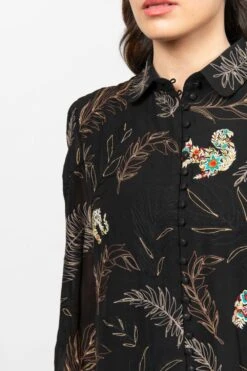 PATINE Embroidered Shirt With Animal & Foliage Motifs -Inca Sales Store 16075 3